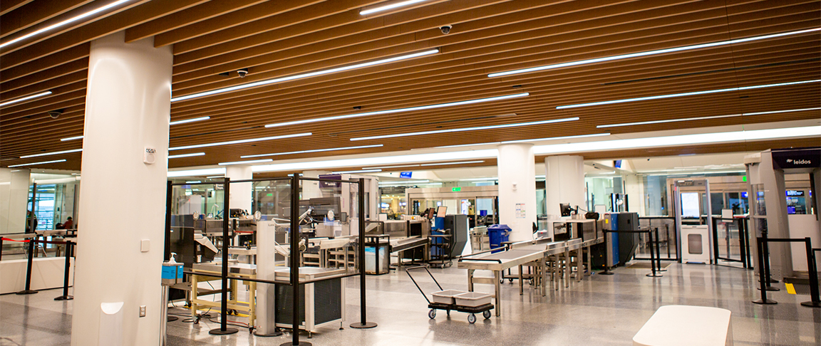 San Francisco International Airport International Terminal Building security check-in area