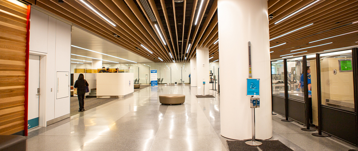 San Francisco International Airport International Terminal Building security check-in area